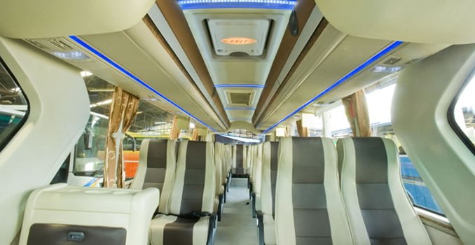 Interior Bus Pariwisata Jawa Tengah Ranggawisata
